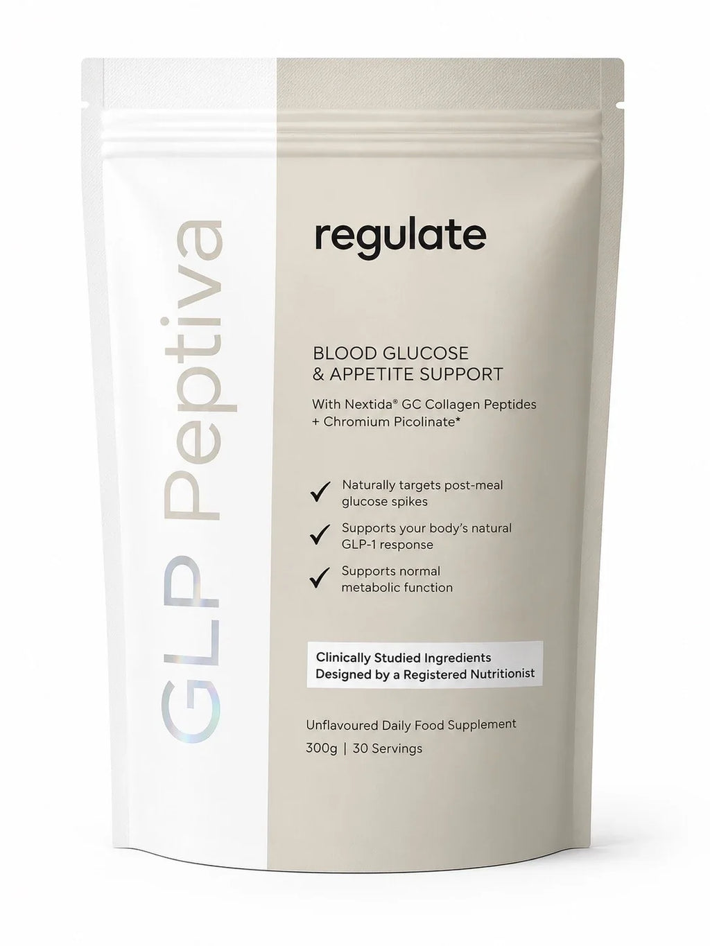 Regulate GLP Peptiva 300g pouch, front
